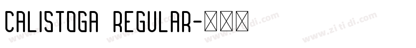 Calistoga  Regular字体转换